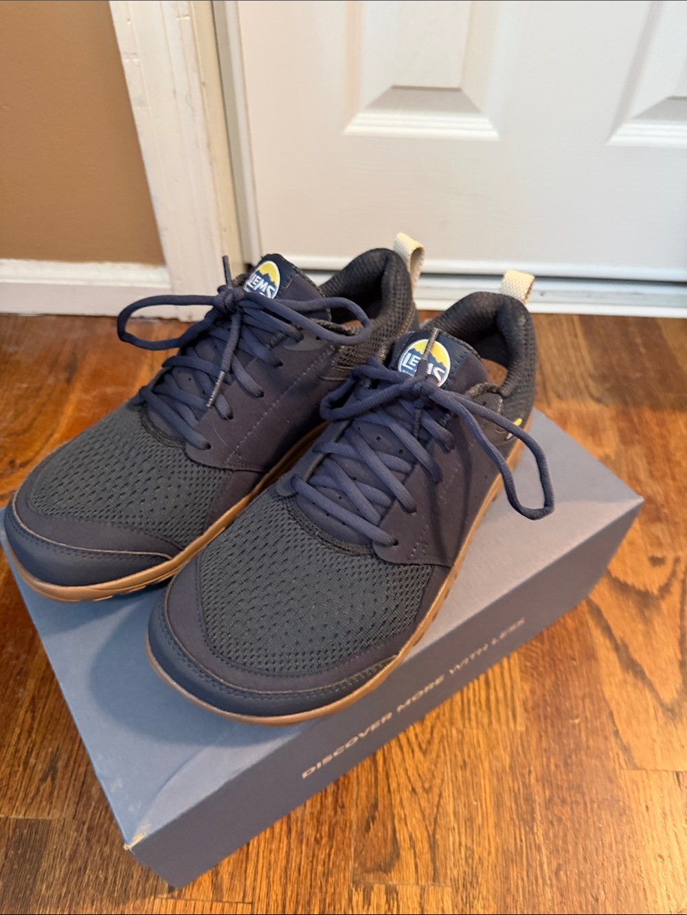 Men's Navy Lace-Up Sneakers with Gum Outsole by Skechers